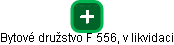 Bytové družstvo F 556, v likvidaci - náhled vizuálního zobrazení vztahů obchodního rejstříku
