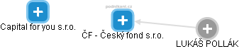 ČF - Český fond s.r.o. - náhled vizuálního zobrazení vztahů obchodního rejstříku