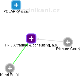 TRIVIA trading & consulting, a.s. - náhled vizuálního zobrazení vztahů obchodního rejstříku
