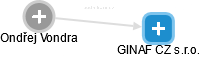 GINAF CZ s.r.o. - náhled vizuálního zobrazení vztahů obchodního rejstříku