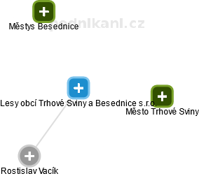 Lesy obcí Trhové Sviny a Besednice s.r.o. - náhled vizuálního zobrazení vztahů obchodního rejstříku