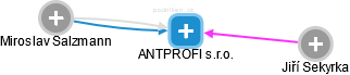 ANTPROFI s.r.o. - náhled vizuálního zobrazení vztahů obchodního rejstříku