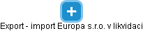Export - import Europa s.r.o. v likvidaci - náhled vizuálního zobrazení vztahů obchodního rejstříku