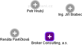 Broker Consulting, a.s. - náhled vizuálního zobrazení vztahů obchodního rejstříku
