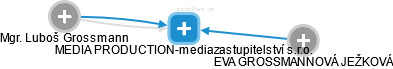 MEDIA PRODUCTION-mediazastupitelství s.r.o. - náhled vizuálního zobrazení vztahů obchodního rejstříku