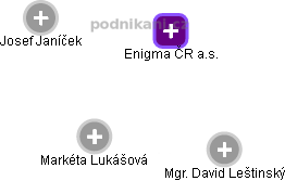 Enigma ČR a.s. - náhled vizuálního zobrazení vztahů obchodního rejstříku