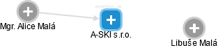A-SKI s.r.o. - náhled vizuálního zobrazení vztahů obchodního rejstříku