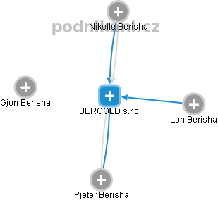 BERGOLD s.r.o. - náhled vizuálního zobrazení vztahů obchodního rejstříku