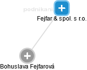 Fejfar & spol. s r.o. - náhled vizuálního zobrazení vztahů obchodního rejstříku