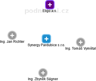 Synergy Pardubice s.r.o. - náhled vizuálního zobrazení vztahů obchodního rejstříku