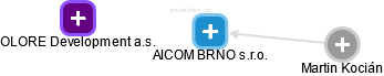 AICOM BRNO s.r.o. - náhled vizuálního zobrazení vztahů obchodního rejstříku