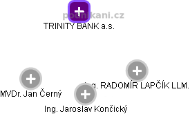 TRINITY BANK a.s. - náhled vizuálního zobrazení vztahů obchodního rejstříku