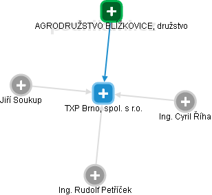 TXP Brno, spol. s r.o. - náhled vizuálního zobrazení vztahů obchodního rejstříku
