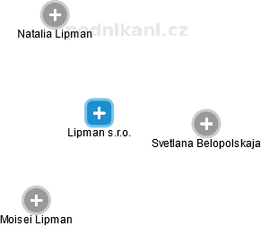 Lipman s.r.o. - náhled vizuálního zobrazení vztahů obchodního rejstříku
