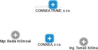 CONNEA, s.r.o. - náhled vizuálního zobrazení vztahů obchodního rejstříku