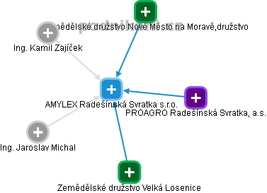 AMYLEX Radešínská Svratka s.r.o. - náhled vizuálního zobrazení vztahů obchodního rejstříku