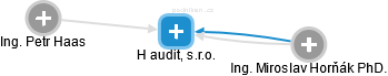 H audit, s.r.o. - náhled vizuálního zobrazení vztahů obchodního rejstříku