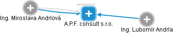 A.P.F. consult s.r.o. - náhled vizuálního zobrazení vztahů obchodního rejstříku
