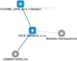 NICE CARBON, s.r.o. - náhled vizuálního zobrazení vztahů obchodního rejstříku