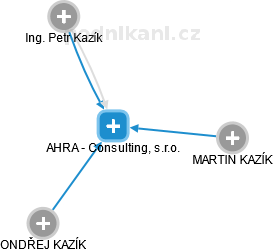 AHRA - Consulting, s.r.o. - náhled vizuálního zobrazení vztahů obchodního rejstříku
