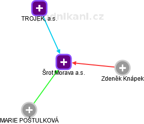 Šrot Morava a.s. - náhled vizuálního zobrazení vztahů obchodního rejstříku