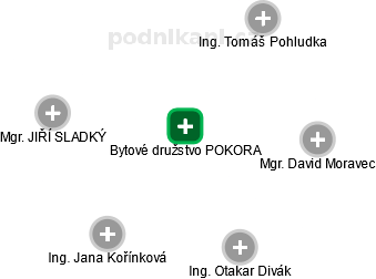Bytové družstvo POKORA - náhled vizuálního zobrazení vztahů obchodního rejstříku