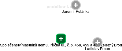 Společenství vlastníků domu, Příčná ul., č. p. 458, 459 a 460 Železný Brod - náhled vizuálního zobrazení vztahů obchodního rejstříku