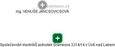 Společenství vlastníků jednotek Šrámkova 3214/14 v Ústí nad Labem - náhled vizuálního zobrazení vztahů obchodního rejstříku