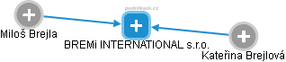 BREMi INTERNATIONAL s.r.o. - náhled vizuálního zobrazení vztahů obchodního rejstříku