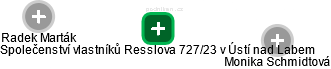 Společenství vlastníků Resslova 727/23 v Ústí nad Labem - náhled vizuálního zobrazení vztahů obchodního rejstříku