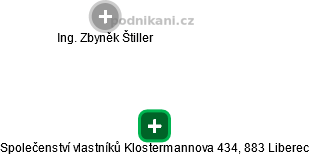 Společenství vlastníků Klostermannova 434, 883 Liberec - náhled vizuálního zobrazení vztahů obchodního rejstříku