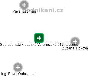 Společenství vlastníků Voroněžská 217, Liberec - náhled vizuálního zobrazení vztahů obchodního rejstříku