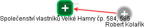 Společenství vlastníků Velké Hamry čp. 584, 585 - náhled vizuálního zobrazení vztahů obchodního rejstříku