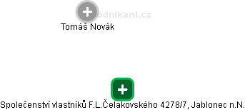 Společenství vlastníků F.L.Čelakovského 4278/7, Jablonec n.N. - náhled vizuálního zobrazení vztahů obchodního rejstříku