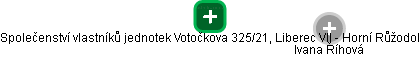 Společenství vlastníků jednotek Votočkova 325/21, Liberec VII - Horní Růžodol - náhled vizuálního zobrazení vztahů obchodního rejstříku