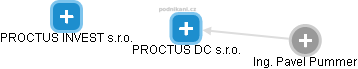 PROCTUS DC s.r.o. - náhled vizuálního zobrazení vztahů obchodního rejstříku