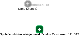 Společenství vlastníků jednotek Žandov, Osvobození 311, 312 - náhled vizuálního zobrazení vztahů obchodního rejstříku