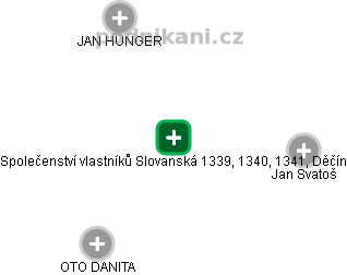 Společenství vlastníků Slovanská 1339, 1340, 1341, Děčín - náhled vizuálního zobrazení vztahů obchodního rejstříku
