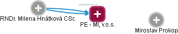 PE - MI, v.o.s. - náhled vizuálního zobrazení vztahů obchodního rejstříku