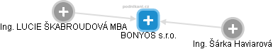 BONYOS s.r.o. - náhled vizuálního zobrazení vztahů obchodního rejstříku