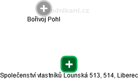 Společenství vlastníků Lounská 513, 514, Liberec - náhled vizuálního zobrazení vztahů obchodního rejstříku