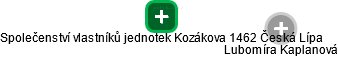 Společenství vlastníků jednotek Kozákova 1462 Česká Lípa - náhled vizuálního zobrazení vztahů obchodního rejstříku