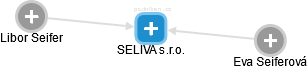 SELIVA s.r.o. - náhled vizuálního zobrazení vztahů obchodního rejstříku