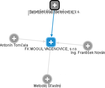 FK MOGUL VACENOVICE, s.r.o. - náhled vizuálního zobrazení vztahů obchodního rejstříku