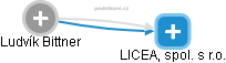 LICEA, spol. s r.o. - náhled vizuálního zobrazení vztahů obchodního rejstříku