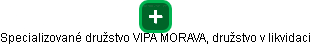 Specializované družstvo VIPA MORAVA, družstvo v likvidaci - náhled vizuálního zobrazení vztahů obchodního rejstříku