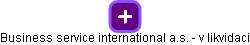 Business service international a.s. - v likvidaci - náhled vizuálního zobrazení vztahů obchodního rejstříku