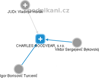 CHARLES GOODYEAR, s.r.o. - náhled vizuálního zobrazení vztahů obchodního rejstříku