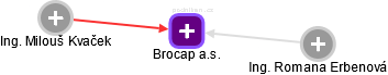 Brocap a.s. - náhled vizuálního zobrazení vztahů obchodního rejstříku