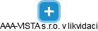 AAA-VISTA s.r.o. v likvidaci - náhled vizuálního zobrazení vztahů obchodního rejstříku